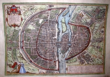 G. Braun & F. Hogenberg: MAP OF PARIS, 1575