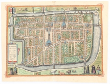 Braun & Hogenberg, Map of Delphum - Delft, Year 1581