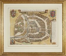 G. Braun & F. Hogenberg: MAP OF MOSCOW - Moscovia Urbs Metropolis Totius Russiae Albae, Year 1617