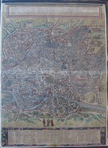 G. Braun & F. Hogenberg: MAP OF ROME - Antiquae Urbis Romae imago Accuratissima, Year 1580