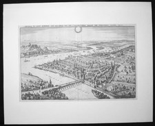 Matthaeus, Merian:  View of the city of Cobolentz under siege by the Swedish, Year 1650