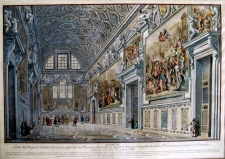 Panini, Francesco: View of the Sala Regia in the Vatican Palace, made for Pope Paolo III. Year 1766