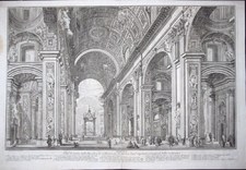 Panini, Francesco: Interior View of St. Peter’s Basilica, Year 1766