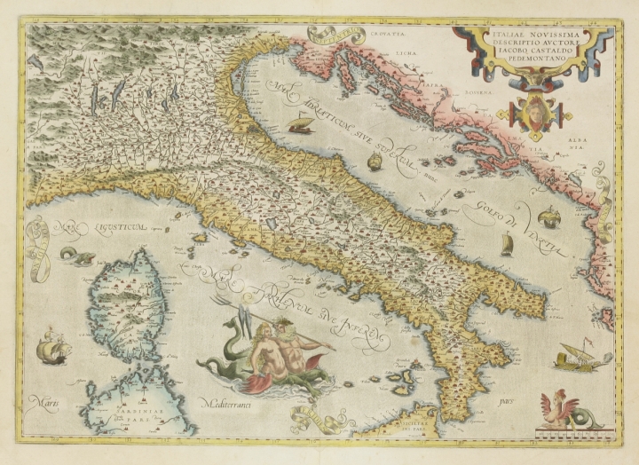 Abraham Ortelius: Italiae Novissima Diescriptio. Year 1570