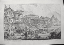 Piranesi, Giovanni: THE SMALLER HARBOUR CALLED THE PORTO DI RIPETTA. Year 1753
