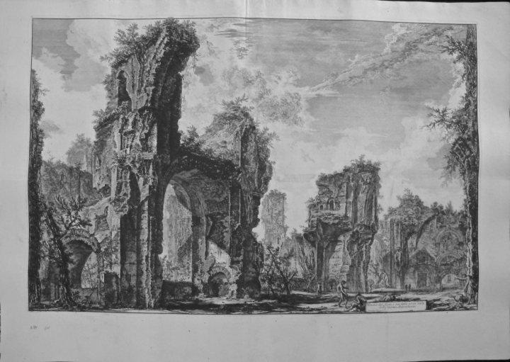 Piranesi, Giovanni: THE BATHS OF CARACALLA. INTERIOR OF THE CENTRAL HALL, Year 1765