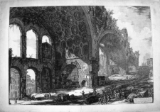 Piranesi, Giovanni: THE BASILICA OF CONSTANTINE: WITH A STREET SEEN THROUGH ARCHES ON THE LEFT, Year 1774