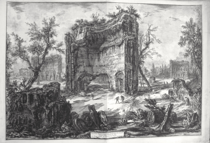 Piranesi, Giovanni: THE BATHS OF TRAJAN (ERRONEOUSLY CALLED BATHS OF TITUS), Year 1776