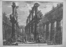Piranesi, Giovanni: Temple of Neptune in Paestum, View of the Interior from the West, Year 1778
