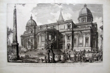 Piranesi, Giovanni: S. MARIA MAGGIORE WITH THE OBELISK IN THE PIAZZA DELL' ESQUILINO. Year 1749