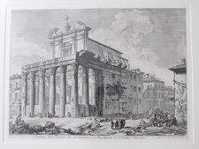 Piranesi, Giovanni: THE TEMPLE OF ANTONINUS AND FAUSTINA, Year 1758.