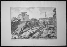Piranesi, Giovanni: THE CAPITOL AND THE STEPS OF S. MARIA IN ARACOELI, Year 1775