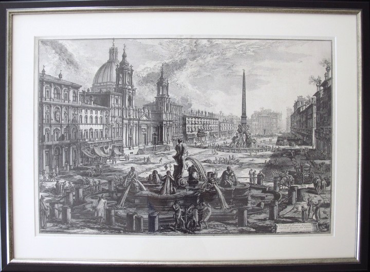 Piranesi, Giovanni: PIAZZA NAVONA, WITH S. AGNESE ON THE LEFT, Year 1773