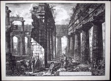 Piranesi, Giovanni: INTERIOR OF THE TEMPLE OF NEPTUNE, Year 1778