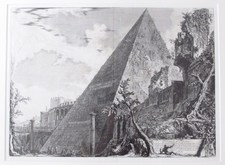 Piranesi, Giovanni: THE PYRAMID OF CAIUS CESTIUS, Year 1756.