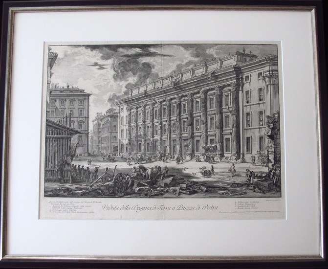 Piranesi, Giovanni: THE HADRIANEUM IN THE PIAZZA DI PIETRA. 1753