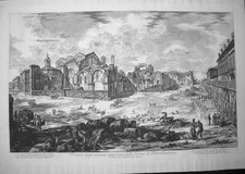 Piranesi, Giovanni: THE BATHS OF DIOCLETIAN, SHOWING THE CHURCH OF S. MARIA DEGLI ANGELI AND THE PIAZZA., Year 1774