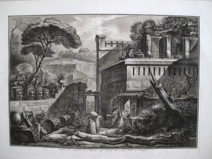 Piranesi, Francesco: View of the Mausoleum of Mamia in the City of Pompeii, Year 1788/89