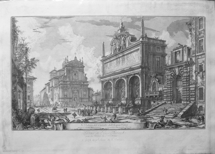 Piranesi, Giovanni: THE FONTANA DELL'ACQUA FELICE, Year 1751.
