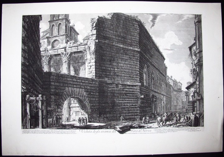 Piranesi, Giovanni: THE FORUM OF NERVA, Year 1757