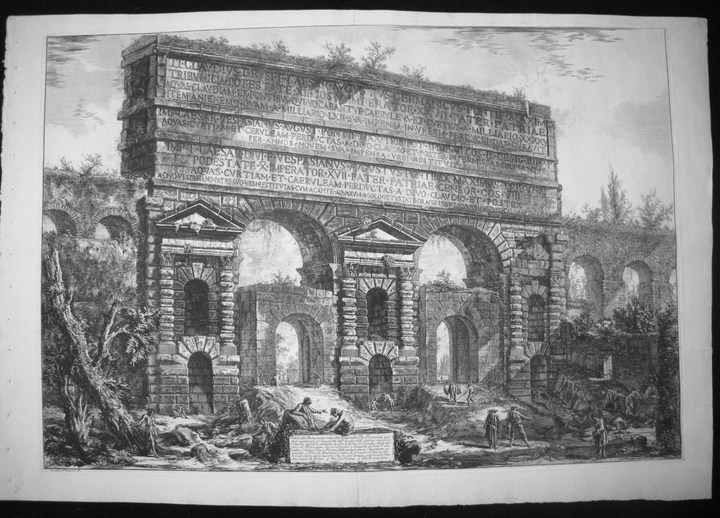 Piranesi, Giovanni: THE PORTA MAGGIORE, ORIGINALLY AN ARCHWAY OF THE ACQUA CLAUDIA, Year 1775