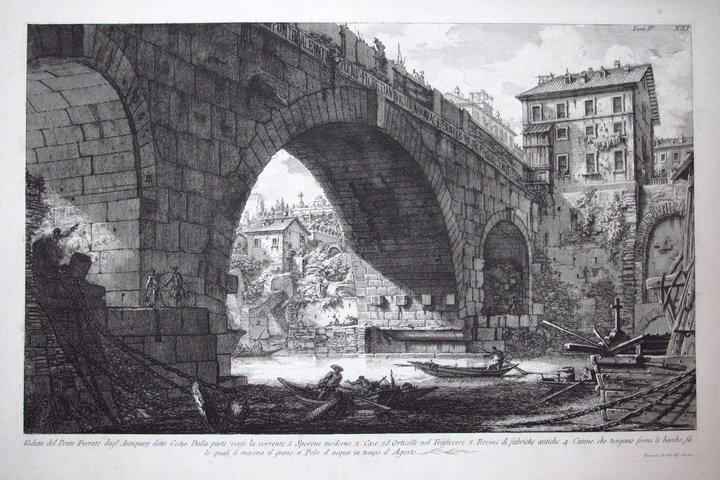 Piranesi, Giovanni: THE PONTE FERRATO, Year 1756