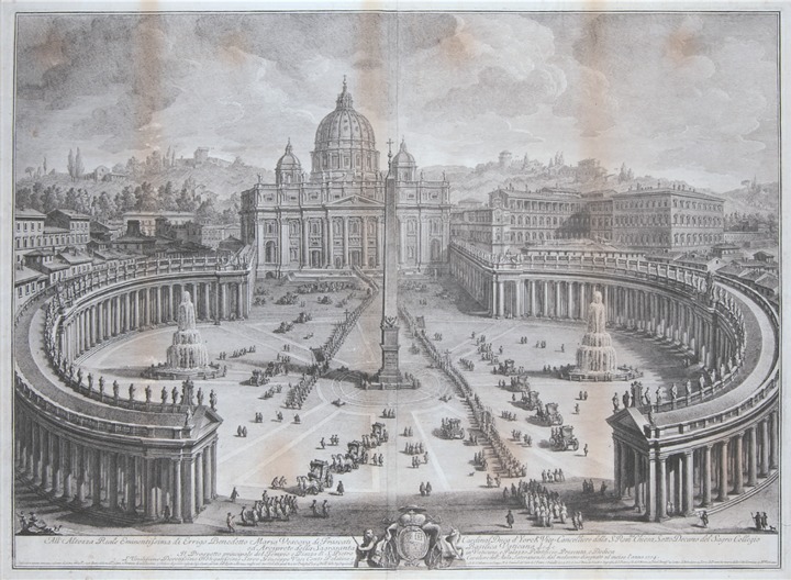 Vasi, Giuseppe: Il Prospetto principale del Tempio e Piazza di S. Pietro in Vaticano, e Palazzo Pontifico, Year 1774